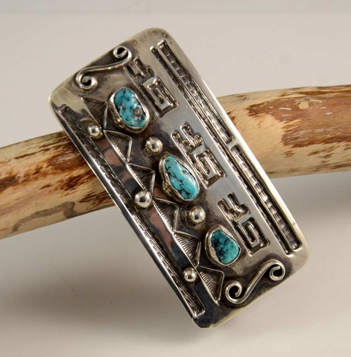 Silver Turquoise Navajo Buckle