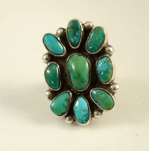 Vintage Turquoise Cluster Ring