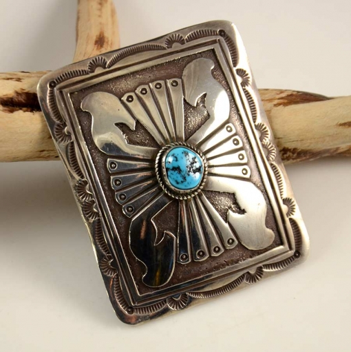 Navajo Silver Turquoise Buckle