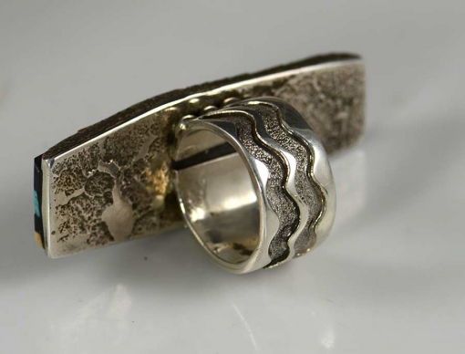 Bryan Tom Multi Stone Navajo Silver Ring