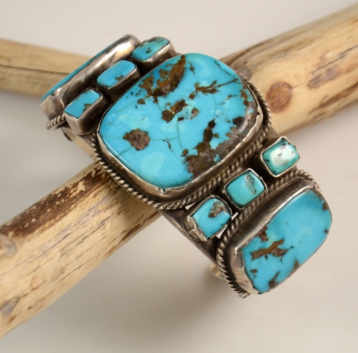 Sterling Silver Morenci Turquoise Bracelet
