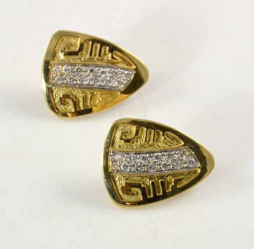 Dina Huntinghorse 18kt Gold Diamond Earrings