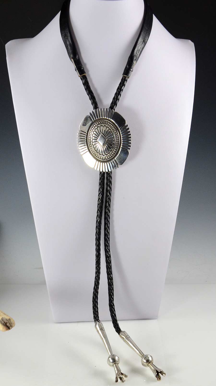 Handmade Navajo Silver Bolo Tie Nez | Sedona Indian Jewelry