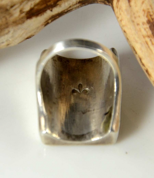 Vintage Zuni Silver Turquoise Ring Frank Vacit