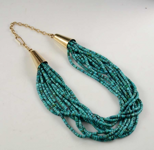 Cheryl Yestewa Indian Mountain Turquoise Necklace