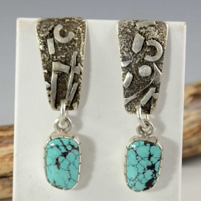 Vernon Begaye Navajo Earrings Turquoise