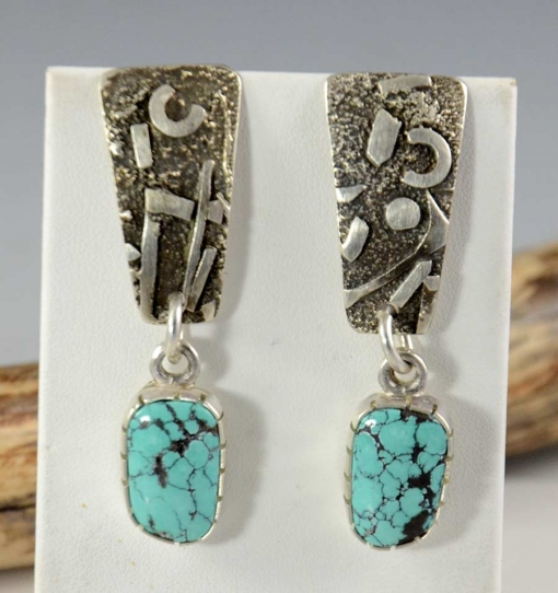Vernon Begaye Navajo Earrings Turquoise