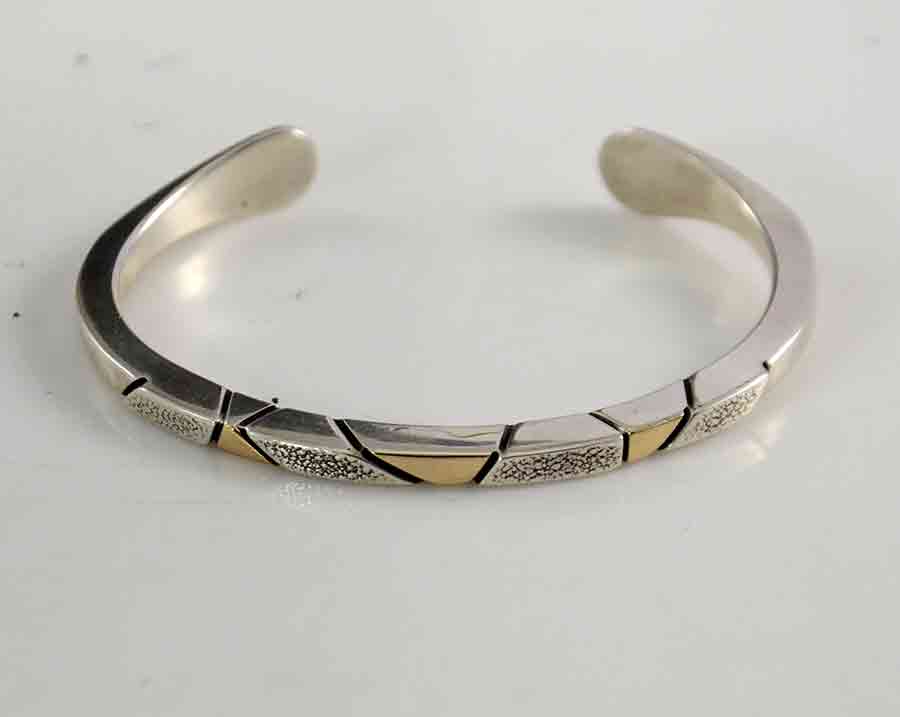 Ron Henry Navajo Bracelet Silver Gold | Hoel's Sedona Arizona