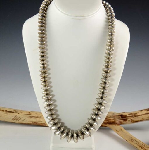 Navajo Silver Bead Necklace | Navajo Pearls