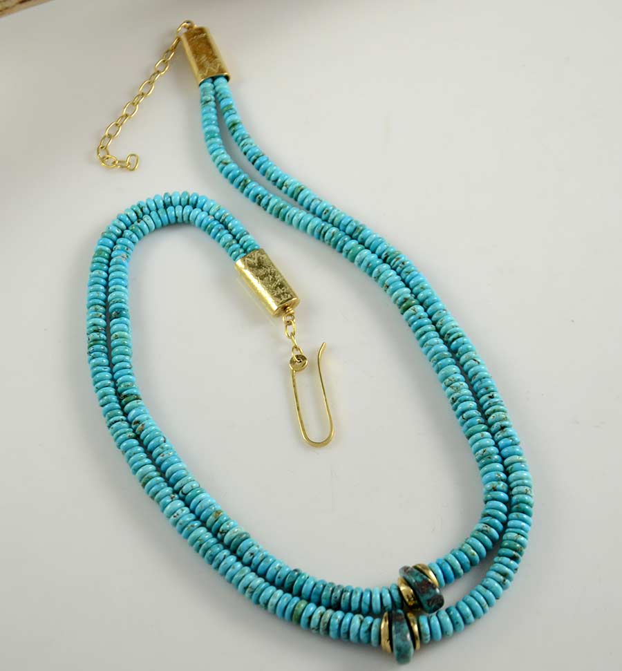 Turquoise Bead Necklace-Cheryl Yestewa | Hoel's Sedona