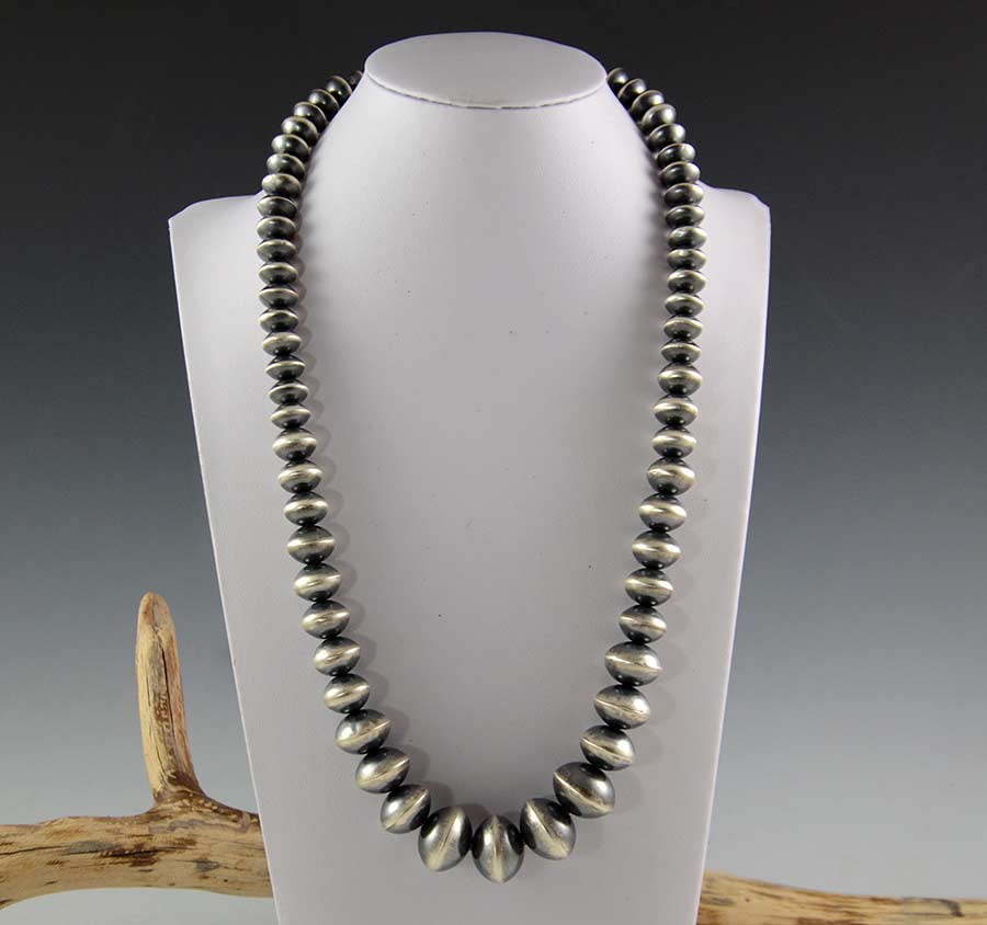Navajo Pearls | Preston Haley Navajo Silver Bead Necklace
