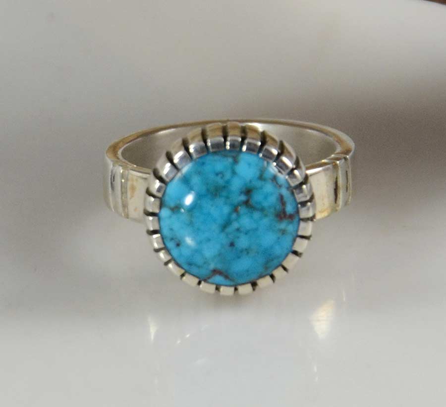 Craig Agoodie Silver Bisbee Turquoise Ring | Turquoise Sedona
