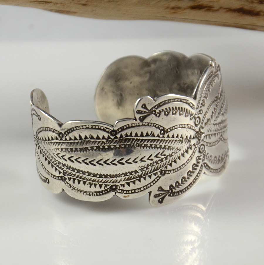 Historic Navajo Stamped Silver Bracelet Hoel S Indian Shop