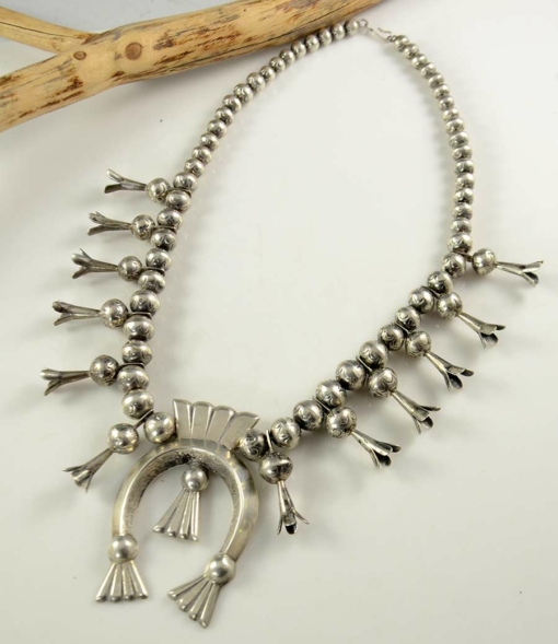 Vintage Silver Squash Blossom Necklace - Hoel's Indian Shop