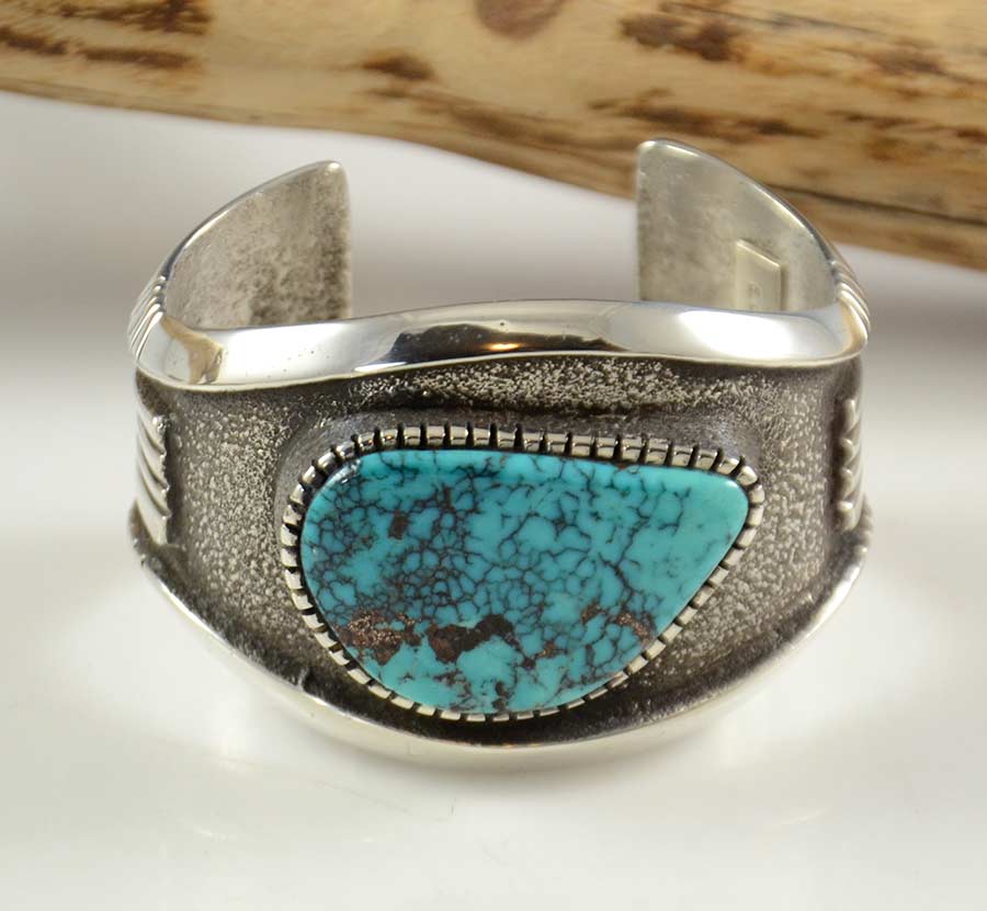 Huichol Native American Inspired Blue Beaded Bracelet  Discovered