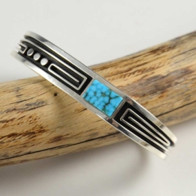 Albert Nells Silver Turquoise Bracelet